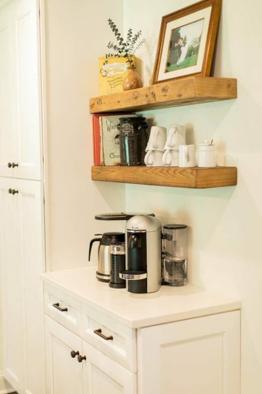 Charleene's-Houses-MD-baltimore-towson-kitchen-renovation-dark-blue-island-white-kitchen-cabinets-brass-cabinet-hardware-cafe-farm-house-sink-sliding-barn-door-pantry-grey-blue-cabinets-coffee-bar