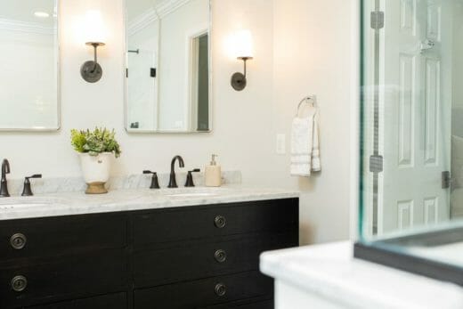 Charleene's-Houses-MD-baltimore-towson-renovation-kitchen-renovation-bathroom-renovation-black-faucet-double-vanity