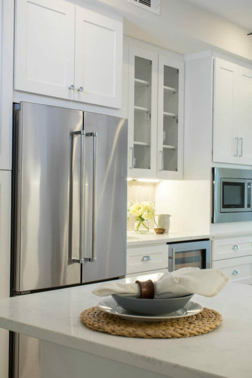 Charleene's-Houses-MD-baltimore-towson-kitchen-renovation-white-cabinets-polished-nickel-cabinet-hardware
