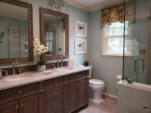 Charleene's-Houses-MD-towson-baltimore-bathroom-remodeling-kitchen-renovations-walk-in-shower-polished-nickel-hardware-double-vanity
