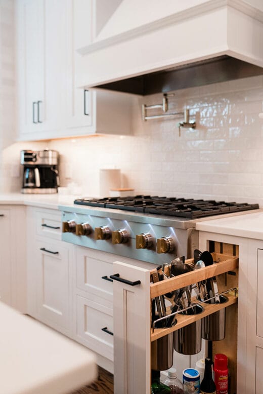 kitchen remodel white cabinets with dark island
