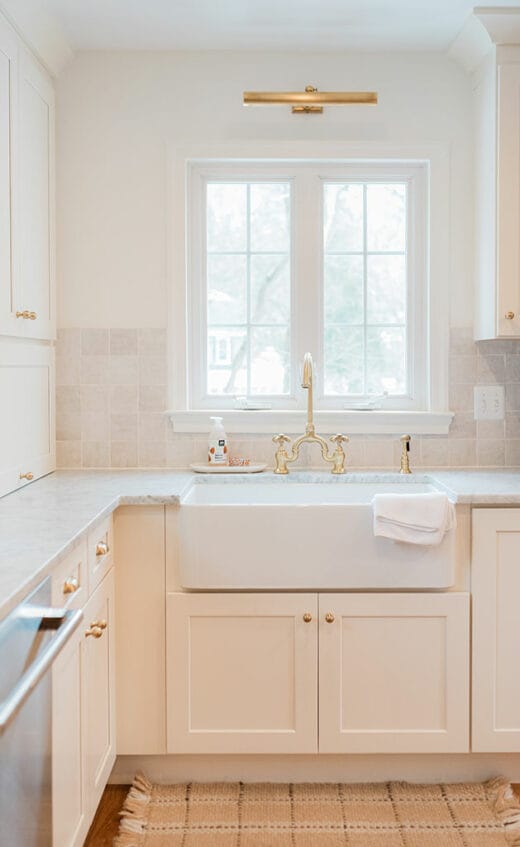kitchen remodel white cabinets farmhouse sink